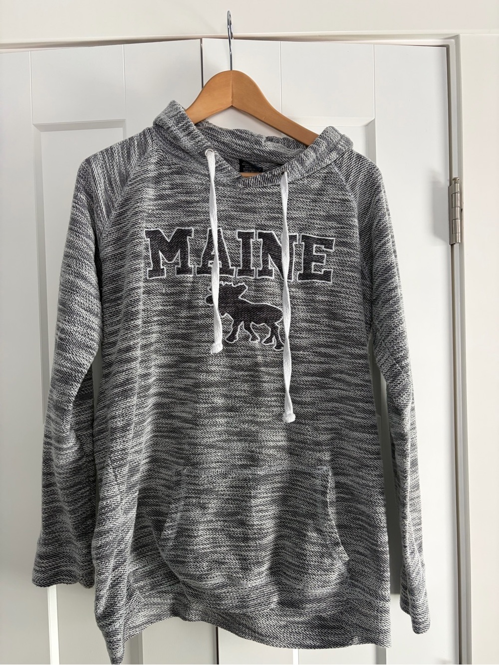 Maine Graphic Hooded Sweater - Gray
